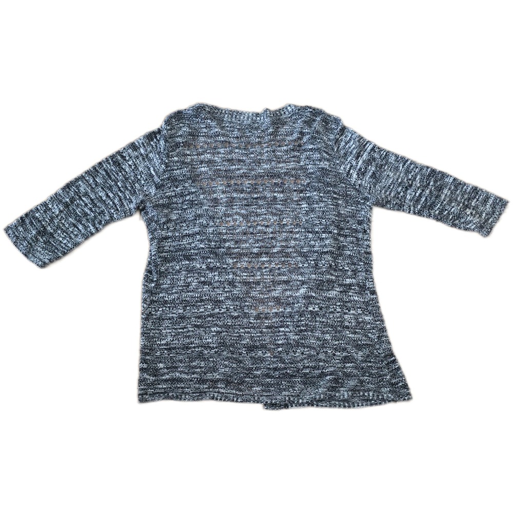 United States Sweaters Womens XL Black White Marled Open‎ Front Cardigan - Picture 6 of 6